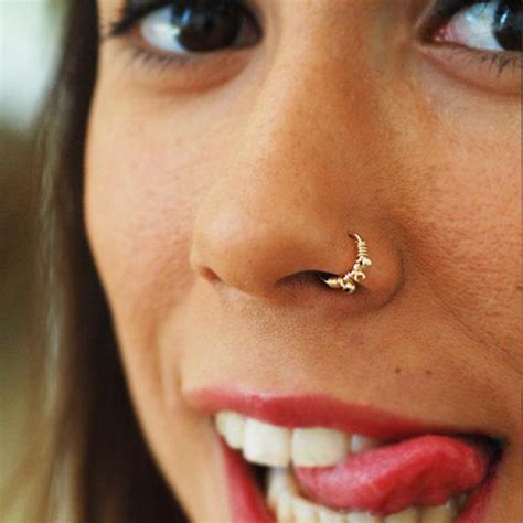 Real Piercing Nose Ring Handmade Jewelry Custom Gold Filled Nose Rings
