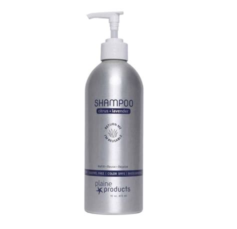 Refillable shampoo in an aluminum bottle