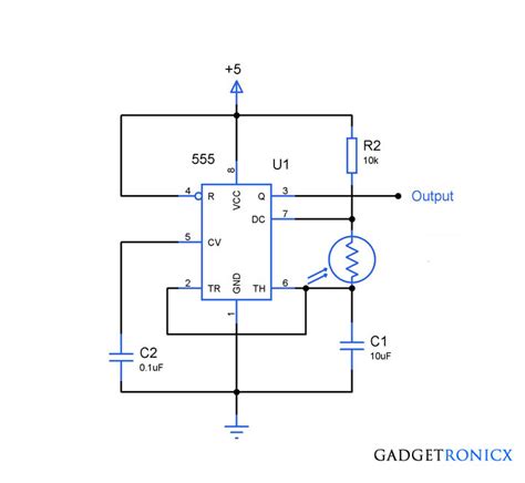 Light To Frequency Converter Circuit Using Ic 555 Gadgetronicx
