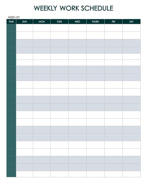 Free Printable Schedule Templates