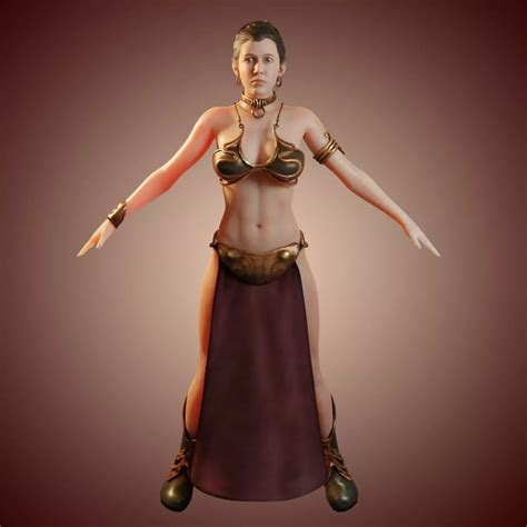 A D Recreation Of Carrie Fisher S Iconic Slave Leia Pornunga Nudes