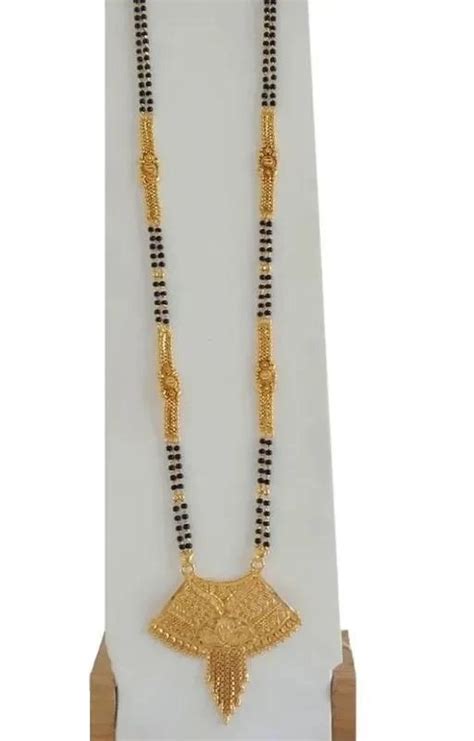 Traditional Garhwali Kumaoni Gold Plated Long Mangalsutra With Crystal
