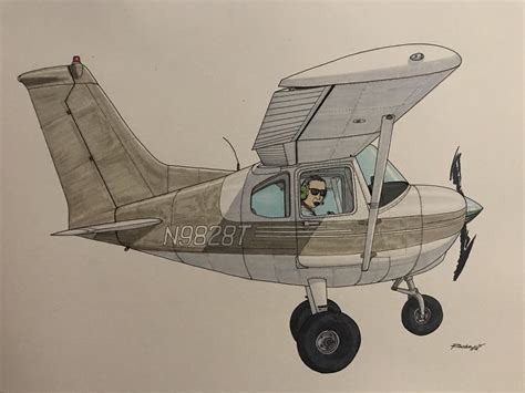 Cessna 172a Cartoon Rdrawing