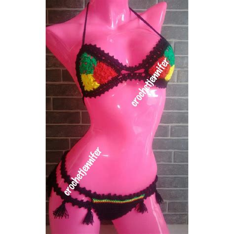 Bikini Tejido Jamaicano Crochetjennifer Bikinis Tejidas Hot Sex Picture