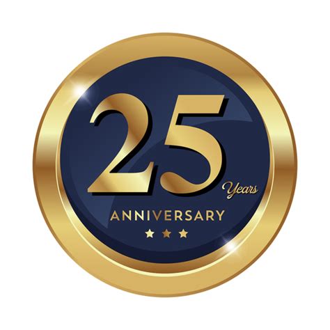 25th Anniversary Logo Vector Design Images 25th Anniversary Badge Logo