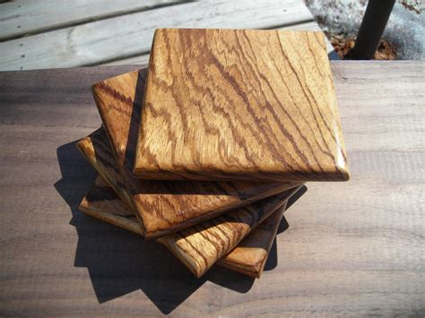 Handmade Exotic Wood Coaster Set Free Shipping