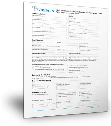 Wir bieten ihnen exklusiv einen fertigen kaufvertrag für ihr kfz zum kostenlosen download an. Kostenloser Kaufvertrag fürs Auto (KfZ) PDF/Word