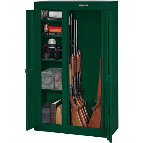 Holding up to 10 guns, including double barreled shotguns and most. Stack-On® 10-Gun Double Door Security Cabinet - 616691 ...