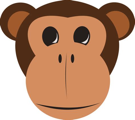 Monkey Face Free Vector 4vector Clip Art Chimpanzee Free Clip Art