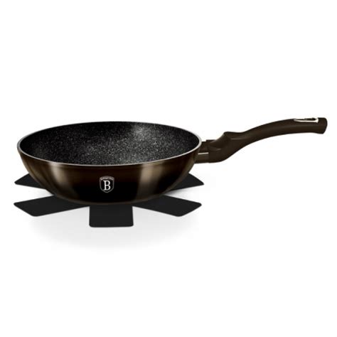 Tigaie Wok Marmorata Shiny Black Berlinger Haus Cm Straturi