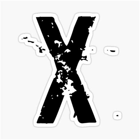 X The Letter X Sticker For Sale By Jass Mina Redbubble