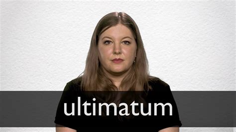 How To Pronounce Ultimatum