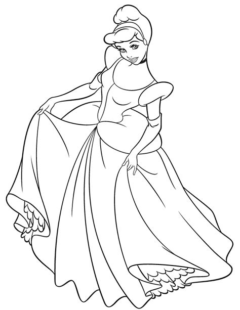 Gambar Mewarnai Cinderella Putri Cantik Walt Disney ~ Gambar Mewarnai Lucu
