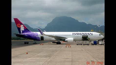 Boeing 767 Hawaiian Airlines Gopro Flight Lihue Kauai Lih To Los