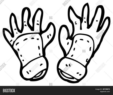 Cartoon Gloves Image And Photo Free Trial Bigstock
