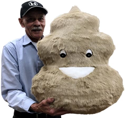 Giant Poop Plush Stuffed Emoji 28 Inches Weighs 10 Pounds Soft Huge