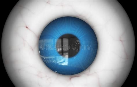 Illustration Of A Light Blue Human Eye Cool For Wallpapers Stock