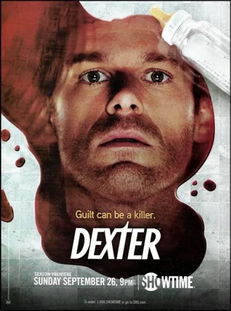 Dexter Michael C Hall 2010 Ad Showtime Tv Series 8 X 11 Advertisement