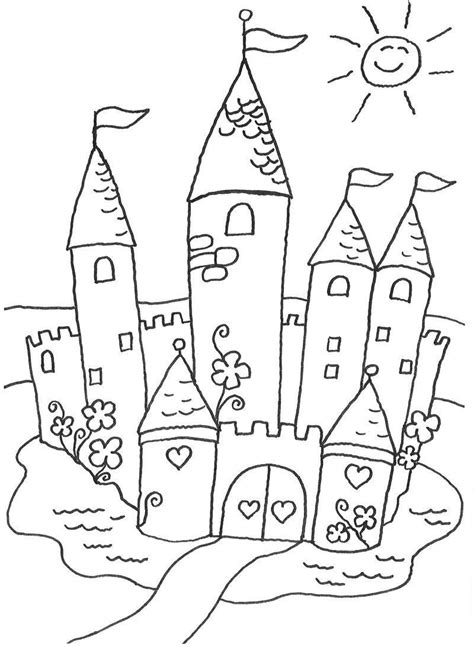 Castle coloring page, Coloring pages, Art kit