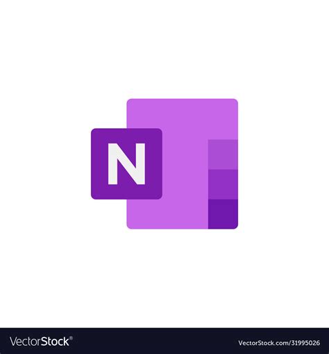 Modern Icon Onenote Royalty Free Vector Image Vectorstock