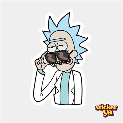 Sticker De Rick And Morty Rick Con Lentes De Sol Tienda On Line De