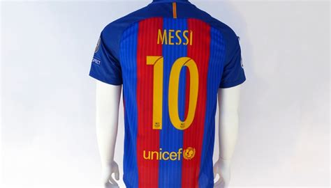 Signed Lionel Messi 201617 Jersey Charitystars