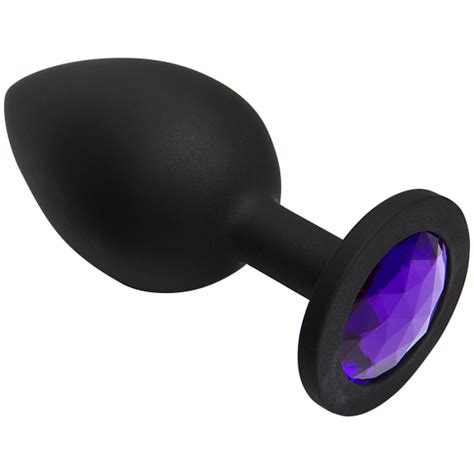 Booty Bling Large Black Plug Purple Stone On Literotica
