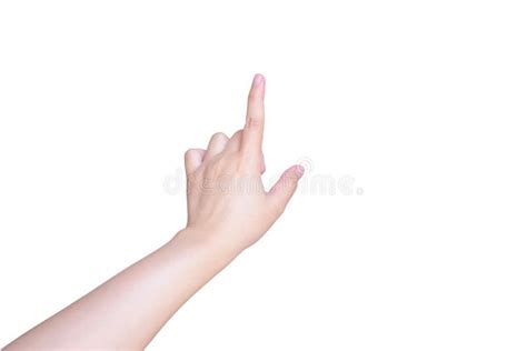 Female Hand Touching Pointing To Something Isolated Stock Photos Free Royalty Free Stock