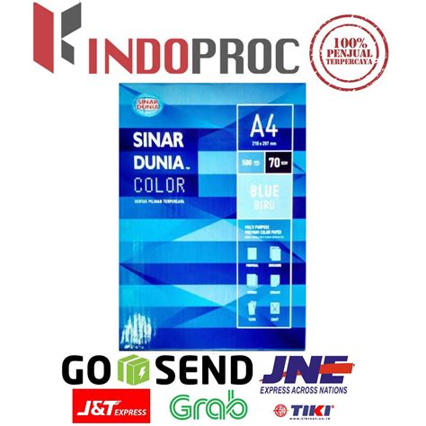 Jual Sinar Dunia Hvs Kertas Warna Biru A4 70 Gram Sidu Murah Shopee