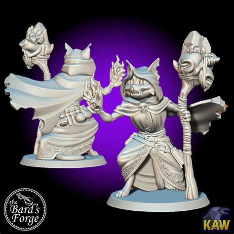 Warlock Catfolk Wizard Tabaxi Cat Kaw Miniature 3d Resin Printed 28