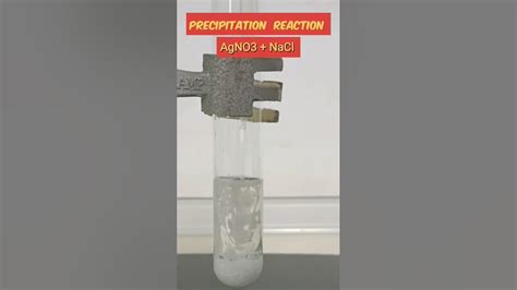 Double Displacement Reaction Precipitation Reaction Agno3 And Nacl