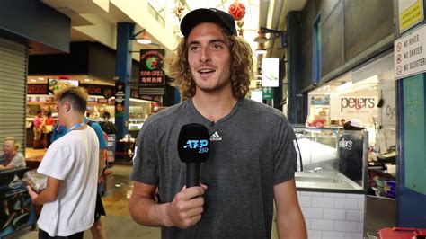 Στέφανος τσιτσιπάς, pronounced ˈstefanos t͡sit͡siˈpas; Baseline: Tsitsipas makes sushi doughnuts in Sydney