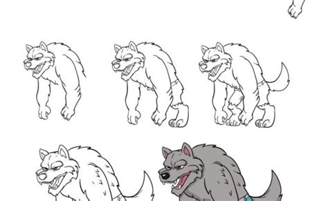 How To Draw A Werewolf Easy Step By Step Drawing Tutorials For Kids