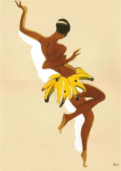 Banana Girl Vintage Illustration Josephine Baker Vintage Poster Art Giclee Art Print