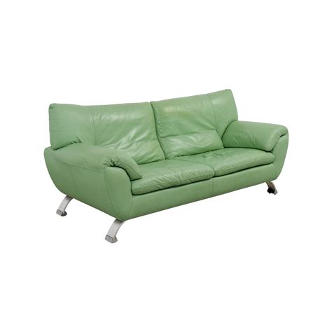 Esright 84.2 green velvet couch mid century modern sofa,tufted velvet fabric sofa with 2 bolster pillows, sofas couches for living room, apartment, bedroom 4.7 out of 5 stars 69 $419.99 $ 419. 67% OFF - Nicoletti Nicoletti Green Leather Sofa / Sofas