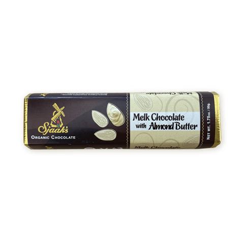 Almond Melk Chocolate Bar 1 75oz Sjaak S Chocolates