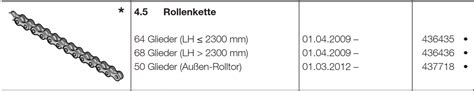 Die bewährte zugfedertechnik unterstützt den antrieb beim öffnen und schließen des tores. Hörmann Rollenkette 50 Glieder (Außen-Rolltor) für Außen ...