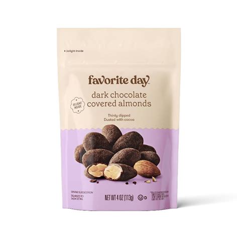 Thinly Dipped Dark Chocolate Covered Almonds Dusted With Cocoa 4oz