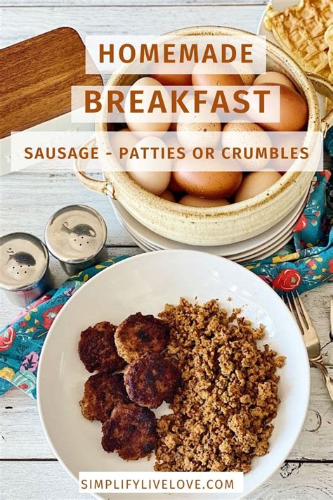Savory Homemade Breakfast Sausage Patties Or Crumbles Simplify