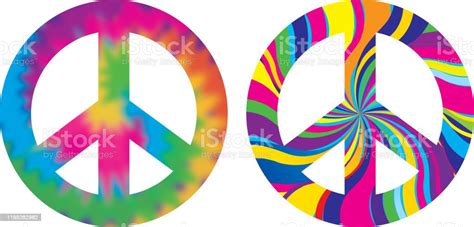 Psychedelic Peace Signs Stock Illustration Download Image Now