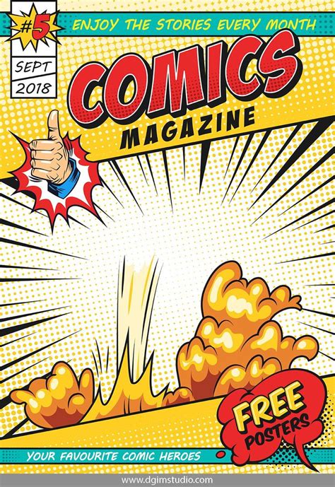 Blank Comic Book Cover Template