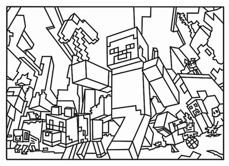 Minecraft Steve Coloring Pages At Free Printable