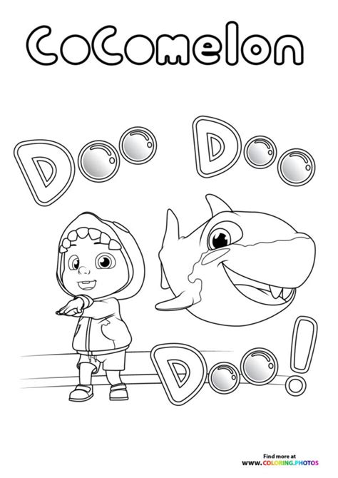 JJ from CoComelon on a beach - Coloring Pages for kids