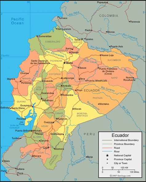 Ecuador World Map Location Gennie Clementine