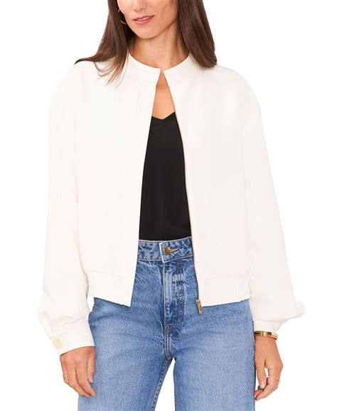 Vince Camuto Womens Stand Collar Bomber Jacket Macys