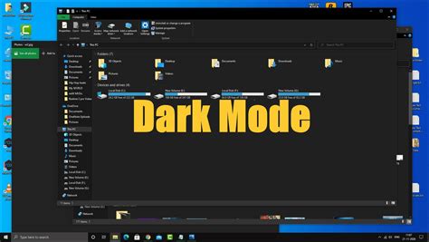 Windows 10 Dark Mode Theme