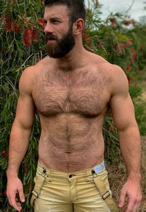 Shirtless Male Muscular Bearded Hairy Chest Beefcake Beach Hunk Photo The Best Porn Website