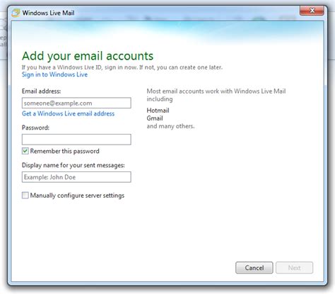 Microsoft have discontinued @live.com emails. How to install and configure Windows Live Mail 2011 ...
