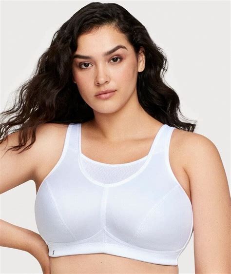 glamorise no bounce camisole wire free sports bra white bras plus size sports bras plus size