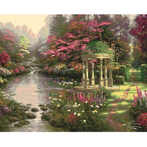 Plaid Thomas Kinkade Garden Of Prayer Paint By Numbers Craft